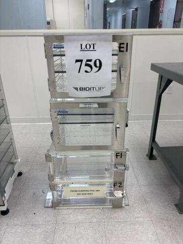 (3) Assorted Laboratory Desiccator Cabinet