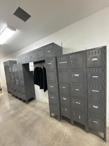 Industrial Metal Storage Lockers, Gray Finish