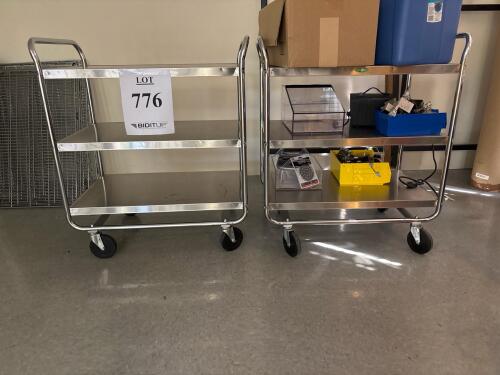Stainless Steel 3-Shelf Utility Cart