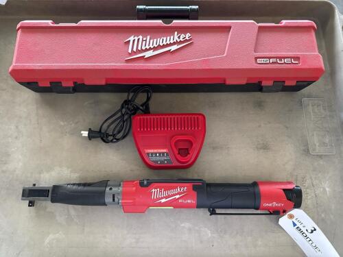 MILWAUKEE 3/8&rdquo; DIGITAL TORQUE WRENCH <br/>CAT NO: 2465-20<br/>W/ CHARGER (LOCATION: GIGAFACTORY BACK WAREHOUSE)