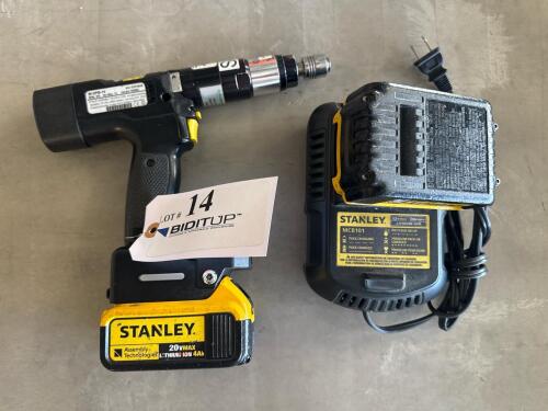 STANLEY PISTOL GRIP TOOL<br/>RPM: 615<br/>VARIANT: 1050821<br/>MODEL: B12PB-14<br/>W/ STANLEY BATTERY AND CHARGER (LOCATION: GIGAFACTORY BACK WAREHOUSE)