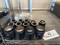 LOT OF ASSORTED NIKON AND FUJINON LENSES FOR PARTS (LOCATION: BACKROOM GIGAFACTORY)
