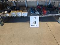 LOT OF ASSORTED MITSUBISHI PARTS, Q68AD-G, Q6DIN1, MR-J3-40A AND (4) MITSUBISHI BASE UNITS (LOCATION: BACKROOM GIGAFACTORY)