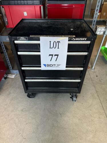 HUSKY 4 DRAWER MOBILE TOOL CABINET (LOCATION: BACKROOM GIGAFACTORY)