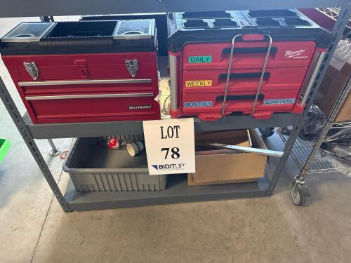 WESTWARD TOOL CHEST AND MILWAUKEE TOOL CHEST (LOCATION: BACKROOM GIGAFACTORY)