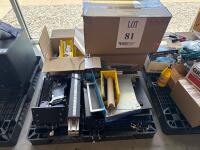 4 PALLETS OF MISCELLANEOUS CONTENT. COMPUTERS FOR PARTS NO HARD DRIVE, CABLES, MITSUBISHI SCREENS FOR PARTS (LOCATION: BACKROOM GIGAFACTORY) - 4
