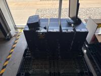 4 PALLETS OF MISCELLANEOUS CONTENT. COMPUTERS FOR PARTS NO HARD DRIVE, CABLES, MITSUBISHI SCREENS FOR PARTS (LOCATION: BACKROOM GIGAFACTORY) - 6
