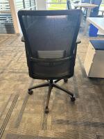 4 PERSON WORKSTATION HERMAN MILLER NEVI SIT TO STAND ELECTRIC ADJUSTABLE DESK 70&rdquo; x 28&rdquo; x 27&rdquo; (46&rdquo; MAX HIGHT) W/ (4) OFFICE CHAIRS, (4) MOBILE PEDESTALS AND MONITOR MOUNTS <br/>(2ND FLOOR OFFICE, STAIRS ONLY, IN GIGAFACTORY) - 7