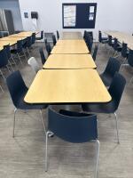 (11) WOOD TOP TABLES 35&rdquo; x 35&rdquo; x 29&rdquo;, (3) WOOD TOP TABLES 96&rdquo; x 36&rdquo; x 29&rdquo; W/ (40) ASSORTED CHAIRS <br/>(2ND FLOOR OFFICE, STAIRS ONLY, IN GIGAFACTORY) - 2
