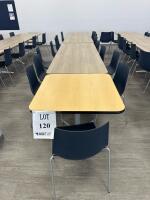 (3 ) WOOD TOP TABLES 35&rdquo; x 35&rdquo; x 29&rdquo;, (6) WOOD TOP TABLES 96&rdquo; x 36&rdquo; x 29&rdquo; W/ (40) ASSORTED CHAIRS <br/>(2ND FLOOR OFFICE, STAIRS ONLY, IN GIGAFACTORY)