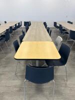 (3 ) WOOD TOP TABLES 35&rdquo; x 35&rdquo; x 29&rdquo;, (6) WOOD TOP TABLES 96&rdquo; x 36&rdquo; x 29&rdquo; W/ (40) ASSORTED CHAIRS <br/>(2ND FLOOR OFFICE, STAIRS ONLY, IN GIGAFACTORY) - 2