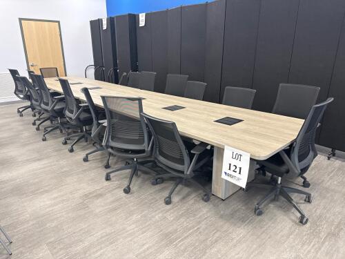 (2) CONFERENCE TABLES 120&rdquo; x 48&rdquo; x 29&rdquo; W/ (15) OFFICE CHAIRS<br/>(2ND FLOOR OFFICE, STAIRS ONLY, IN GIGAFACTORY)