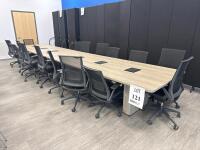 (2) CONFERENCE TABLES 120&rdquo; x 48&rdquo; x 29&rdquo; W/ (15) OFFICE CHAIRS<br/>(2ND FLOOR OFFICE, STAIRS ONLY, IN GIGAFACTORY)
