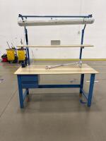 (3) WORKSTATION WITH OVERHEAD LIGHT 72&rdquo; x 29&rdquo; x 80&rdquo; (1) WORKSTATION 72&rdquo; x 32&rdquo; x 74&rdquo;<br/>[LOCATION: GIGAFACTORY] - 3