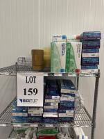 LOT OF ASSORTED CHEMICAL RESISTANCE GLOVES XS, S, M, L, XL W/ WIRE RACK<br/>(LOCATION: FORMATION) - 2