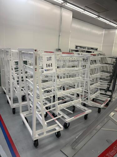 LOT OF ASSORTED CUSTOM MOBILE RACKS<br/>(LOCATION: CELL ASSEMBLY LINE 1 WEST WALL ENTRANCE)