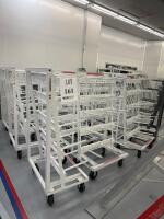 LOT OF ASSORTED CUSTOM MOBILE RACKS<br/>(LOCATION: CELL ASSEMBLY LINE 1 WEST WALL ENTRANCE)