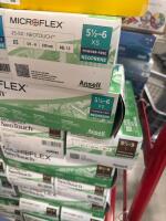 LOT OF ASSORTED CHEMICAL RESISTANT GLOVES XS-XL, FLOOR MARKERS, DAYTON PLATFORM TRUCK<br/>[LOADING DOCK] - 2