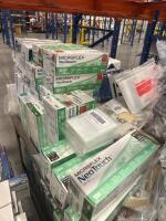 LOT OF MICROFLEX DISPOSAL GLOVES XS-L, FACESHIELD VISORS, CART<br/>[LOADING DOCK] - 3