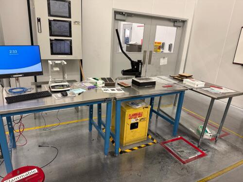 (3) Stainless steel lab tables