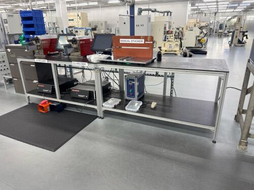 (2) Aluminum Extruded Frame Workbenches