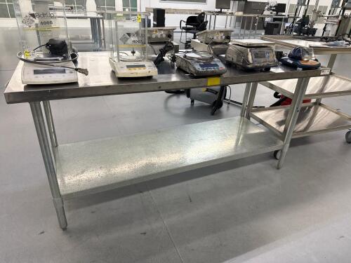 Stainless Steel Lab Table 72&rdquo; x 30&rdquo; x 34&rdquo;