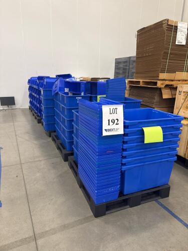 LOT OF ASSORTED PLASTIC BINS (LOCATION: LOGISTICS)