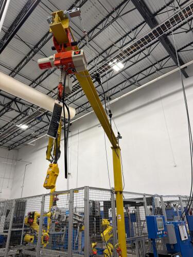 Abell-Howe 1/4 ton overhead 1/4 Ton Jib Crane with Harrington ED Series Electric Chain Hoist
