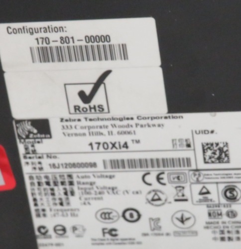 Zebra 170xi4 Network Thermal Label Printer