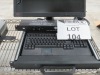 Rack Mount Keyboard Trackpad Drawer & Tripplite AC line & Spike Protector 120 w/ Lenovo Monitor - 2