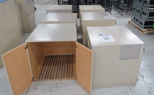 6 Wooden Circuit Board Printing Screen Storage Cabinets