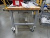ROLLING WOOD TOP WORK TABLE 72x30x34in TABLE ONLY - 3
