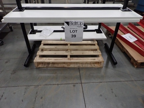 LOT OF 3 WOOD TOP TRAINING TABLES 60x25x29in