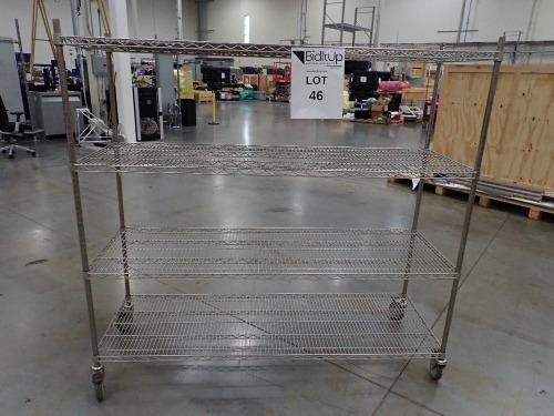 ROLLING WIRE SHELVING 72x24x68in