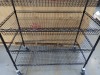 ROLLING WIRE SHELVING BLACK 48x24x70in - 2