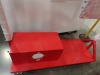 LOT OF 5 CUSTOM BUILT ROLLING TV STANDS RED 63x98in - 4