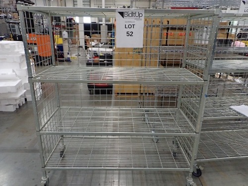 ROLLING STORAGE RACK 60x24x70in