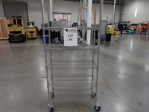 ROLLING WIRE RACK 36x18x77in