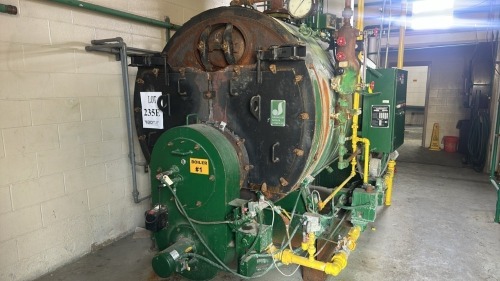 2018 Johnston Boiler Company #PFT J60-3G1 50S Natural Gas Boiler; 208V 60Hz 3~, 9.5A; 2,530 Max Gas Firing Rate