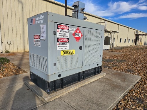 MTU Onsite Energy Diesel Generator - MTU #4R0113 - S/N 95090602699, 1800 RPM, 50kW; #JD 4045TF280 Motor; Marathon Electric #361 NSL 1601 Generator, S/N 736891-03 15, 45-55KW - LATE REMOVAL