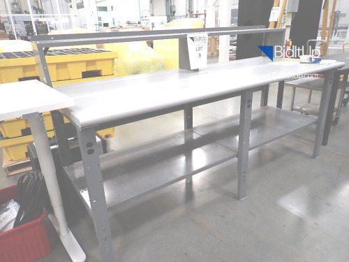 ULINE GRAY WORK TABLE 8'FT X 3'FT