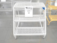 WHITE 3 STEP STOOL