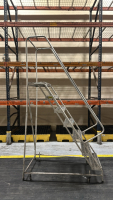 Triarc 7 Step Aluminum Safety Rolling Ladder, 350 lb. Max Capacity - 2