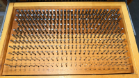 Meyer Pin Gauge Library, Model M-1mm to M-4mm Plus, Size Range 1.52mm to 17.80mm, With 4-Drawer Wood Cabinet - 2