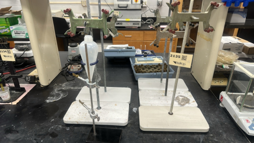 LOT (6) LAB STANDS WITH CLAPS
