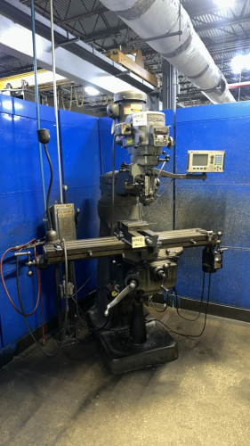 BRIDGEPORT MILLING MACHINE WITH SERVO 150 AUTOMATION FEEDER AND ACU-RITE 200S 3X Mill READOUT