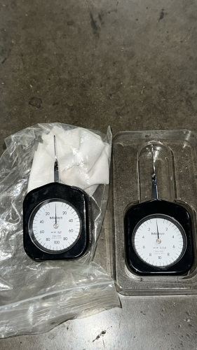 LOT (2) MITUTOYO DIAL TENTION GAUGES, (1) MODEL: 546-106, and (1) 546-103