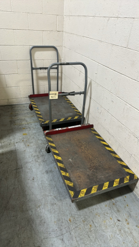 LOT (3) METAL PLATFORM CARTS