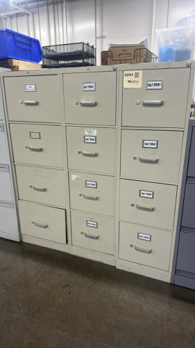LOT (3) 4-DRW FILE CABINETS