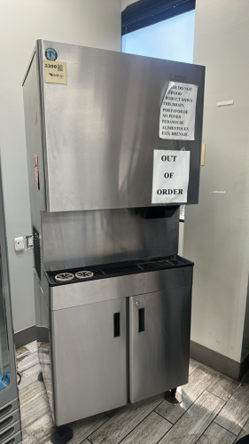 Hoshizaki DCM-751BAH-OS 801 lb Countertop Nugget Ice & Water Dispenser And Cabinet Stand,